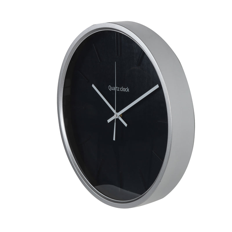 Lewis's Wall Clock - Black and Silver 40x40x6cm - Iron
