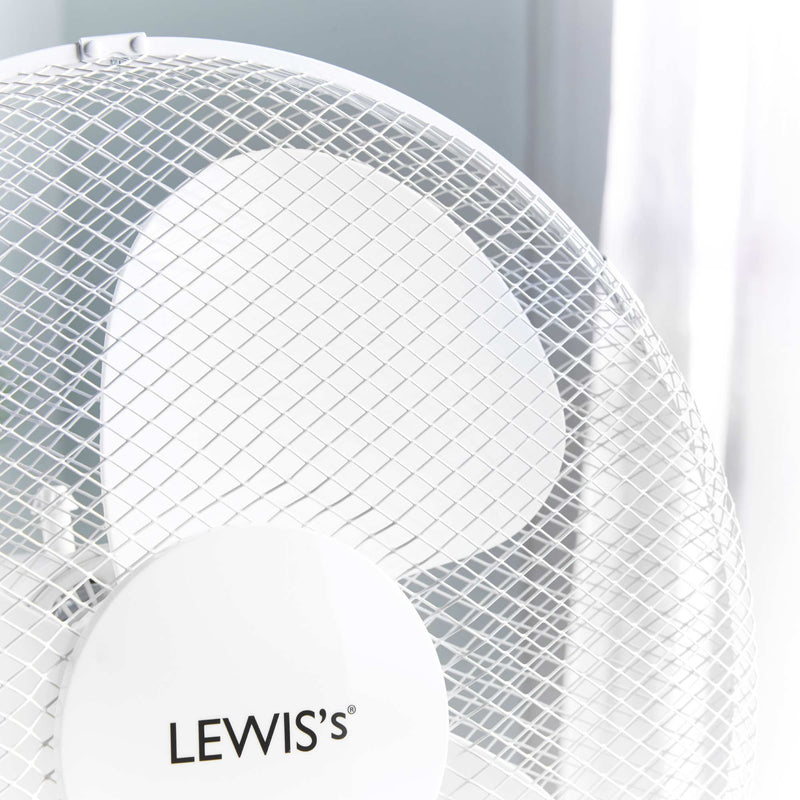 Lewis's 16 Inch  Standing Pedestal Fan  - White