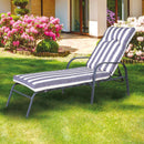 Silver & Stone Windsor Premium Padded Striped Sun Lounger 200cm