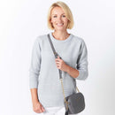 Two Tone Jumper- Grey/White