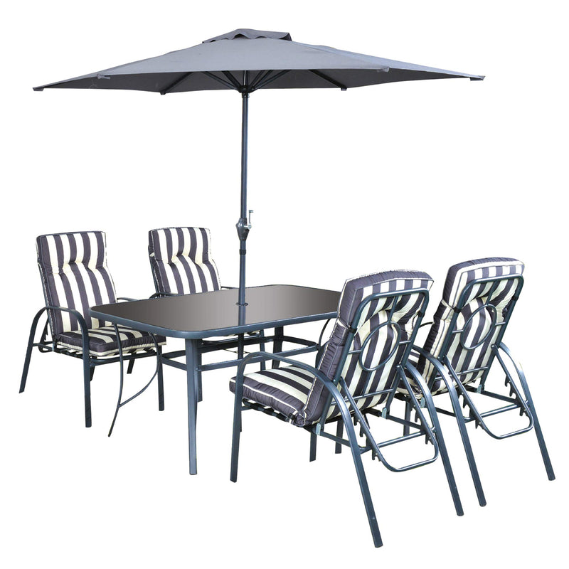 Silver & Stone Windsor Outdoor 11 Piece Furniture Set - Grey