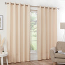 Naples Eyelet Curtains -  Pure Cotton - Natural