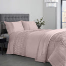 Lewis's Aria Quilted Satin Panel Luxury Duvet Set - Blush Pink