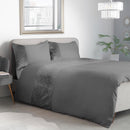 Lewis's Amelia Crushed Velvet Duvet Set - Charcoal