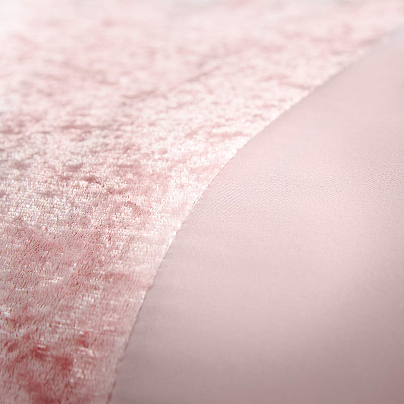 Lewis's Amelia Crushed Velvet Duvet Set - Blush Pink