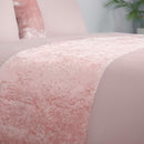 Lewis's Amelia Crushed Velvet Duvet Set - Blush Pink