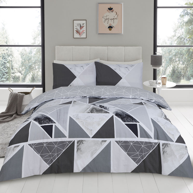 Mila Duvet Set- Grey