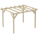 Outsunny 3.6 x 3(m) Wooden Garden Pergola Gazebo for Climbing Vines, Natural