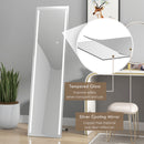 HOMCOM LED Lighted Full Length Mirror Dimmable Full Size Body Mirror for Bedroom