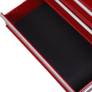 HOMCOM Tool Trolley with 5 Drawers Steel Tool Chest on Wheels with Handle Red