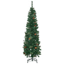 HOMCOM Christmas Tree Pencil 5.5' with 21 Pine Cone