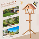 PawHut Wooden Bird Feeder Stand