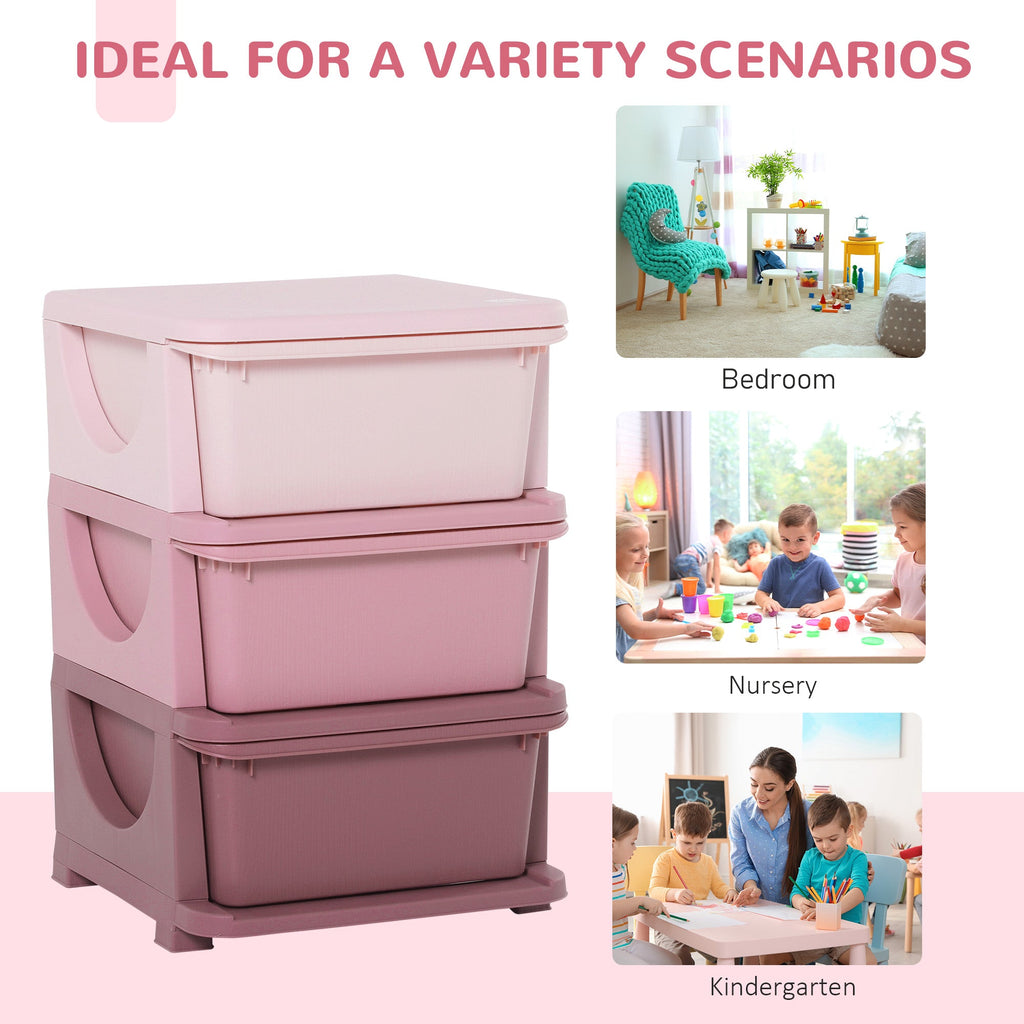 Junior Storage Box Kids Storage Boxes - Pink