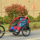 HOMCOM Bicycle Trailer with 2 Wheels - Red