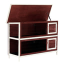 Pawhut Rabbit Hutch  Brown