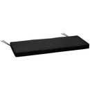Outsunny 2-Seater Bench Cushion Polyester Cover Seat Pad Replacement Black