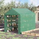 Outsunny Poly Tunnel Walk-in Greenhouse Cover Shelves Garden Plant House 8ft x 6ft x 7ft