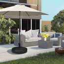 Outsunny Garden Umbrella Base Water Or Sand Filled Weight With Built-In Handle