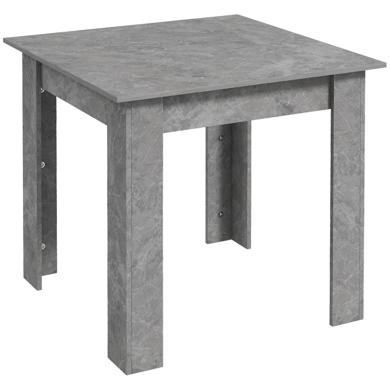 HOMCOM Square Dining Table with Faux Cement Effect for Living Room, Dining Room