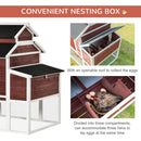 PawHut 207cm Wooden Chicken Coop Hen House