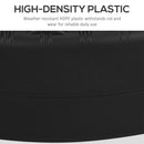 Round Umbrella Parasol Base With Rattan Effect, Plastic Parasol Stand, Black