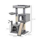 PawHut Cat Tree Tower with Sisal Scratching Posts