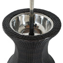 Outsunny Rattan Ice Bucket/Table - Brown