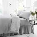 Non Iron Percale Bedding Sheet Range - Silver