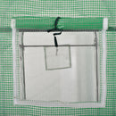 Outsunny Garden Plant Tomato Growth Greenhouse W/ Double Doors & 4 Windows PE Cover Steel Frame Green