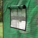 Outsunny PE Greenhouse Cover Replacement with Door and Mesh Windows, Green