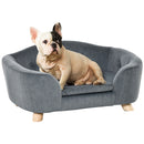 PawHut Dog Sofa Bed w/ Removable Soft Cushion for XS Size Dogs - Grey