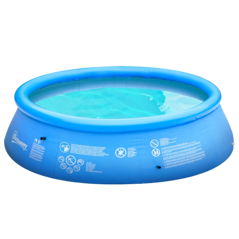 Outsunny Swimming Paddling Pool Round 274cm x 76cm - Blue