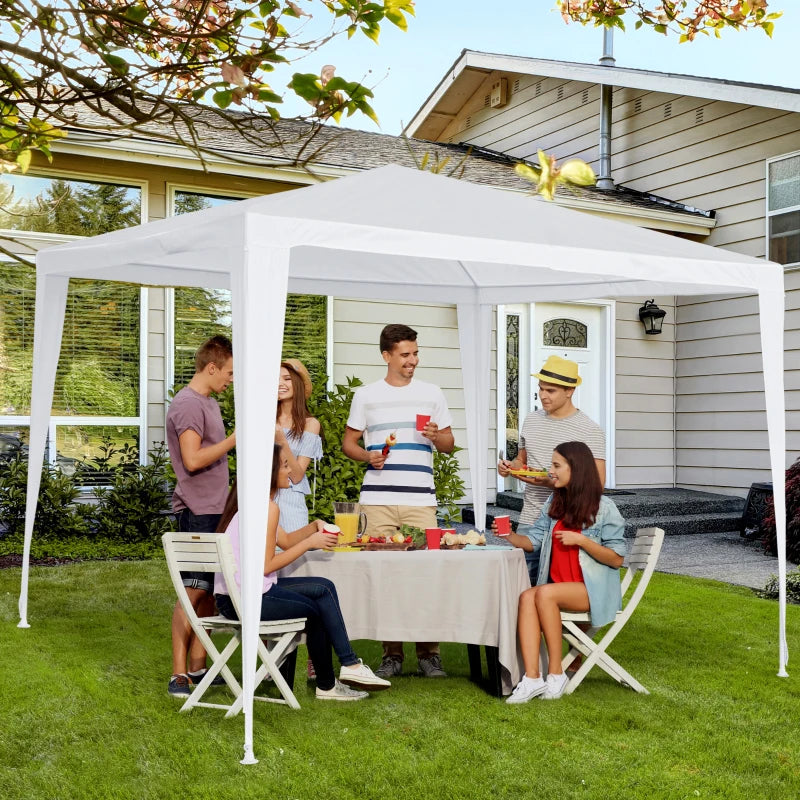 Outsunny 2.7m x 2.7m  Party Tent White