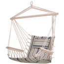 Outsunny Hanging Rope Frame Hammock Chair - Multi Colour Grey/Green
