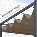 Outsunny Pergola Sun Shade Cover Roof Replacement for 3 x 2.15m Pergola, Coffee