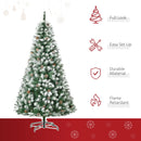 HOMCOM Christmas Tree Slim 6' with Pinecones
