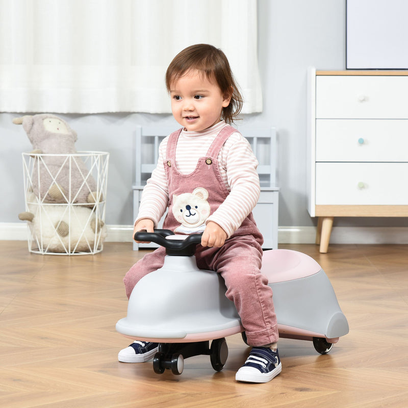 Kids Ride On Wiggle Car - Dolphin Shaped - Grey