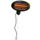 Outsunny Wall Mount Electric Infrared Patio Heater 220V-240V Black