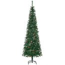 HOMCOM Christmas Tree Pencil 6.5' with 27 Pine Cone