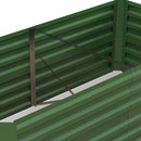 Outsunny Galvanised Steel Outdoor Raised Bed w/ Reinforced Rods, Green