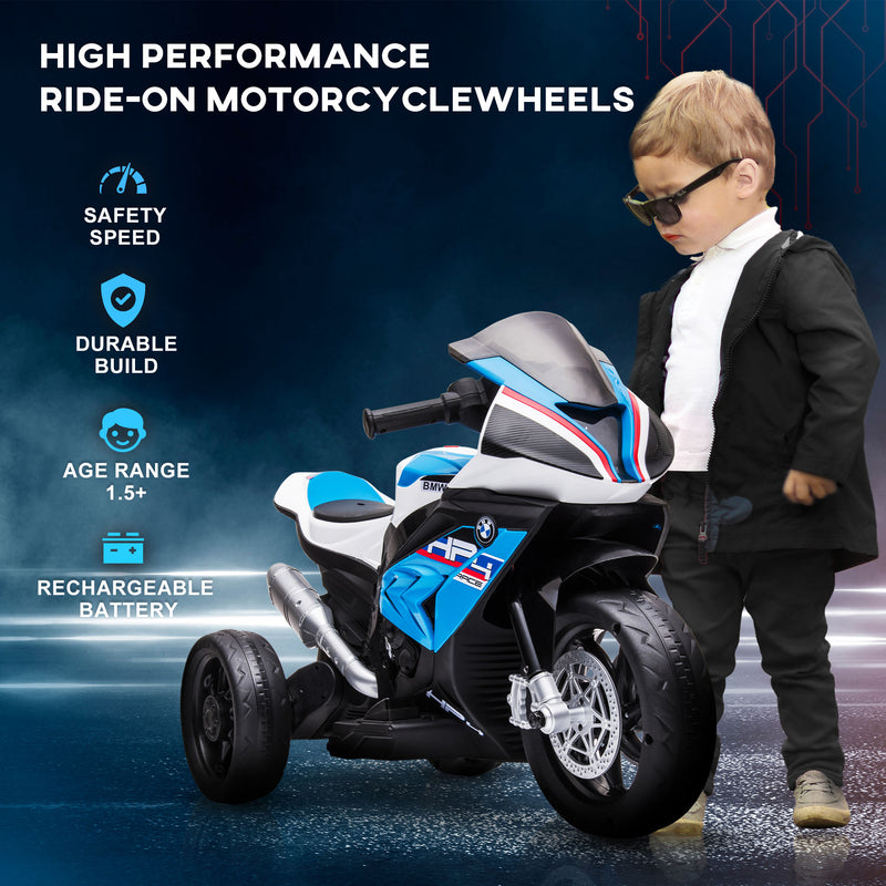 HOMCOM Kids Electric Ride On Motorcycle Bike BMW HP4 12V - Blue