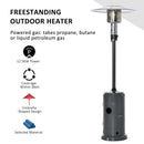 Outsunny 12.5KW Outdoor Gas Patio Heater Standing Propane Heater