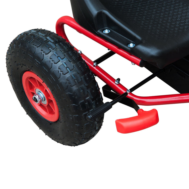 HOMCOM Kids Pedal Go Kart - Red & Black