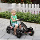HOMCOM Children Pedal Go Kart w/ Adjustable Seat, Inflatable Tyres - Black