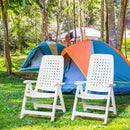 Outsunny Folding Chairs Set - White