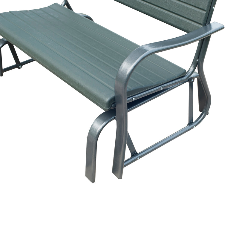 Outsunny-2 Seater Gliding Chair Bench - Green