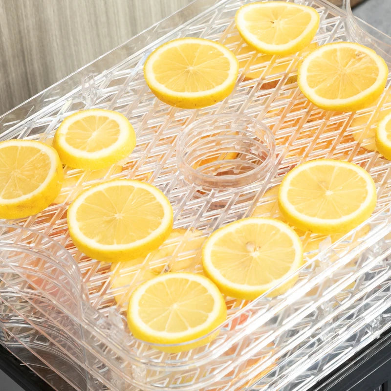 HOMCOM Food Dehydrator 5 Tier 245W - Stainless Steel