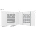 Outsunny 3x3(m) or 3x6m Pop Up Gazebo Side Panels Replacement, 2 Pack, White