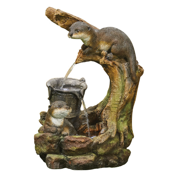 La Hacienda Otters Element inc LEDs Water Feature