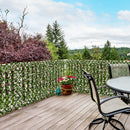 Outsunny 2 Pieces Decorative Trellis with Artificial Leaves, 2m x 1m, Eucalyptus